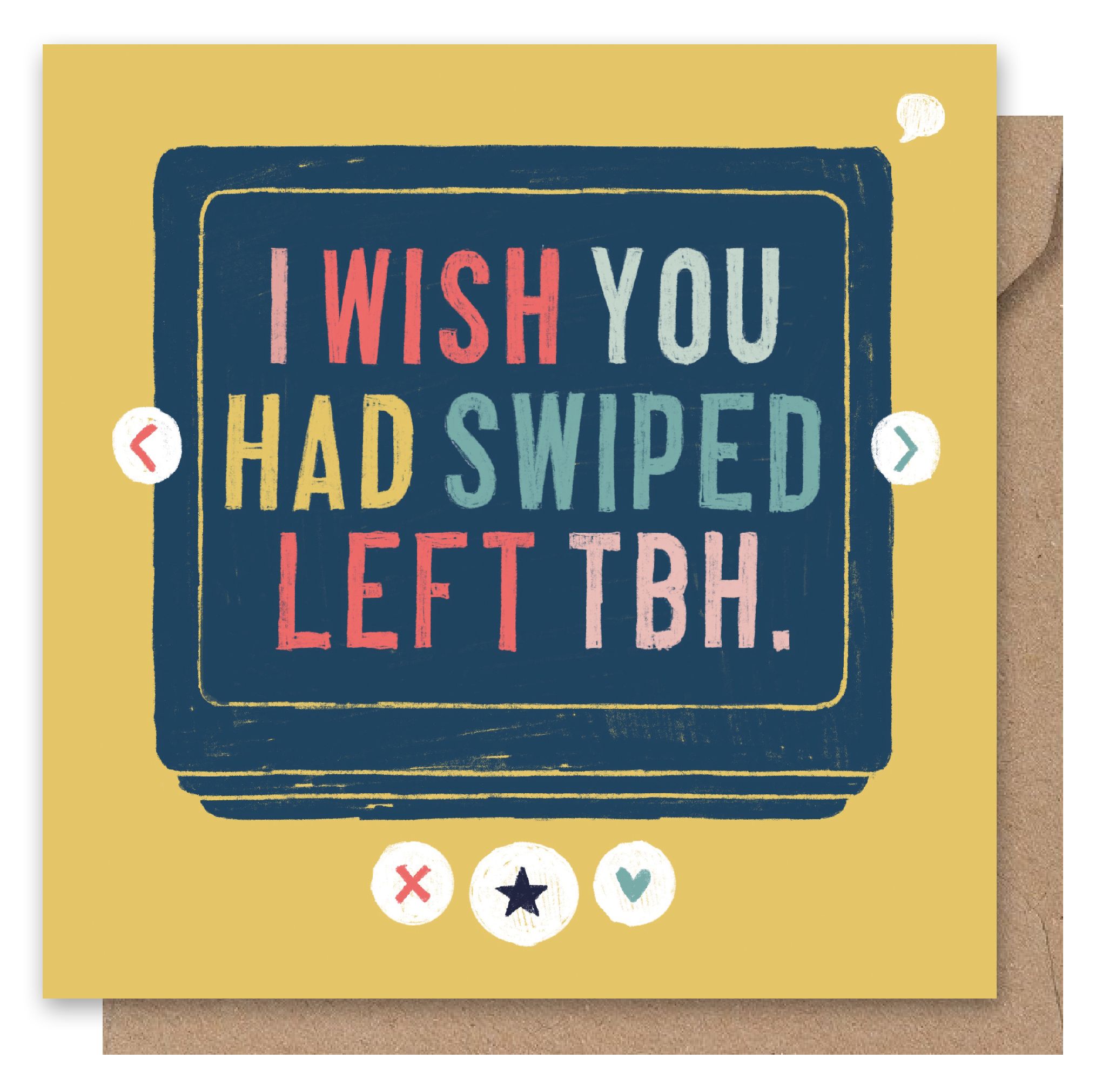 Swipe Left Greetings Card