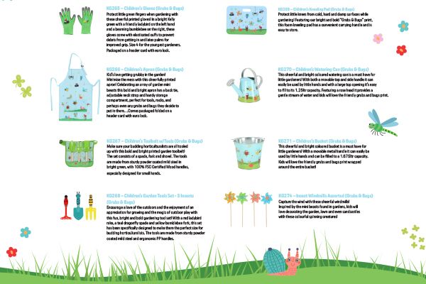 'Grubs & Bugs' - Kids Gardening Range