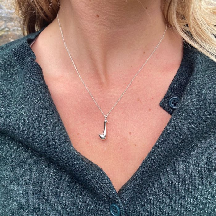 Runner Duck Sterling Silver Necklace