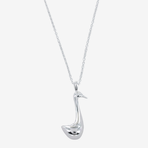 Runner Duck Sterling Silver Necklace