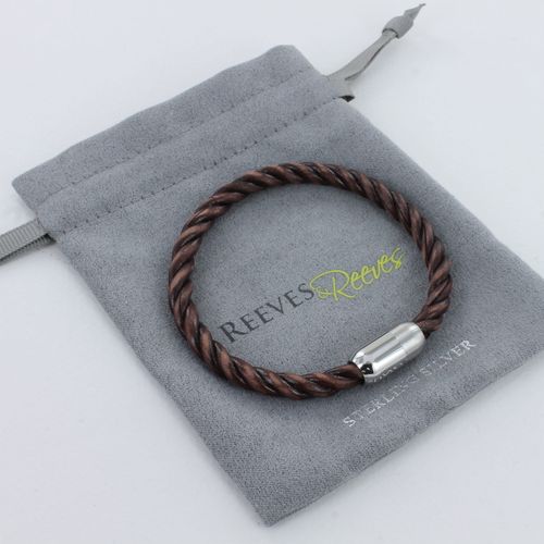 Bond Leather and Stainless Steel Bracelet