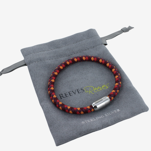Casino Leather and Stainless Steel Bracelet