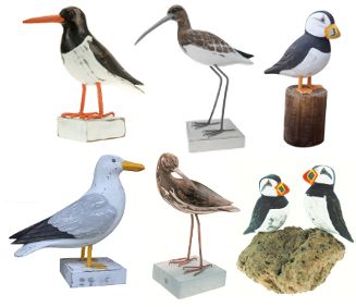 Carved Wooden Birds