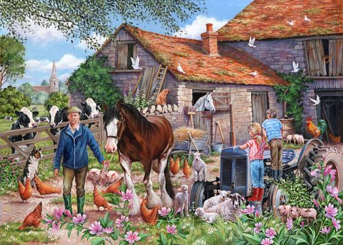 BIG 500 Large piece puzzle - Larkton Collection - MacDonald's Farm