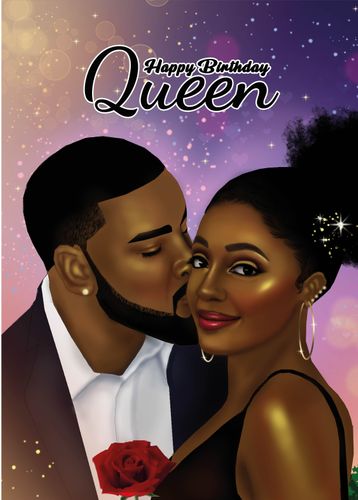 Happy birthday queen card