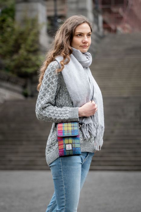 Harris tweed cross body bag clearance