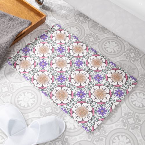 Flower Pattern Bath Mat