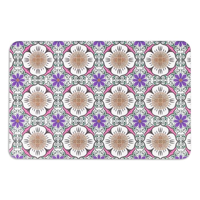 Flower Pattern Bath Mat