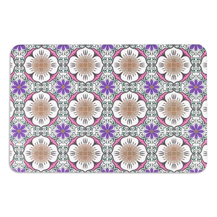 Flower Pattern Bath Mat