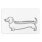 Dachshund White Stone Non Slip Bath Mat
