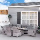 Outsunny 7 Pieces Outdoor Rattan Dining Set