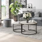 HOMCOM 2 Pcs Coffee Table Set