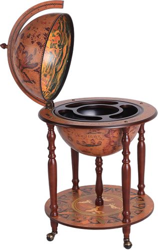 HOMCOM Globe Shaped Retro Style Mini Bar