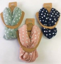 RC22132-DOTTY PRINT MAGNETIC ECO SCARF