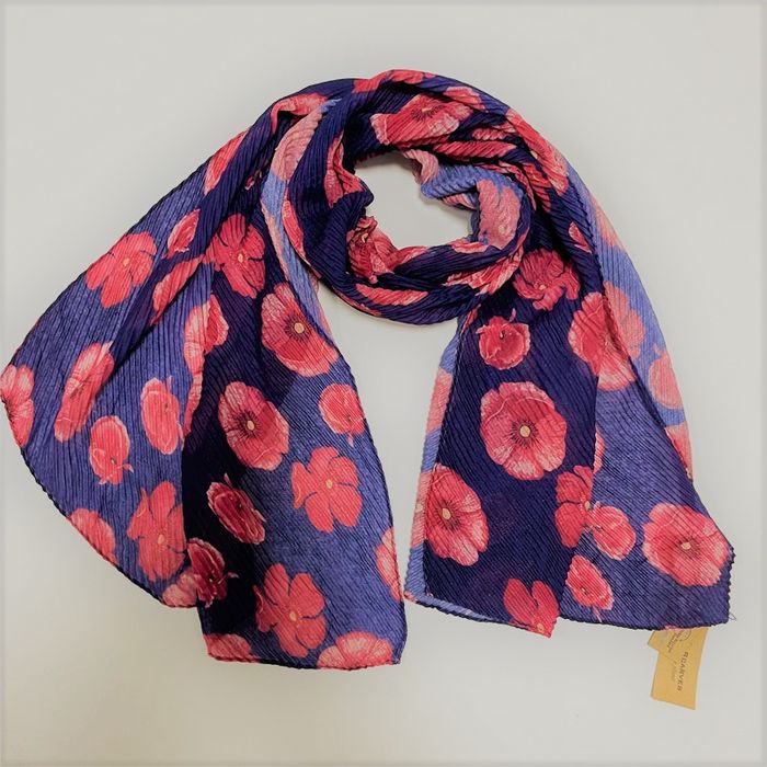 POPPY PRINT CRINKLE SCARF - RC22110