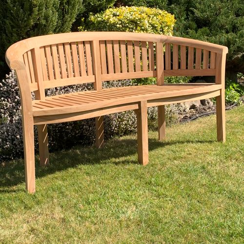 TEAK 3 SEAT PEANUT BENCH