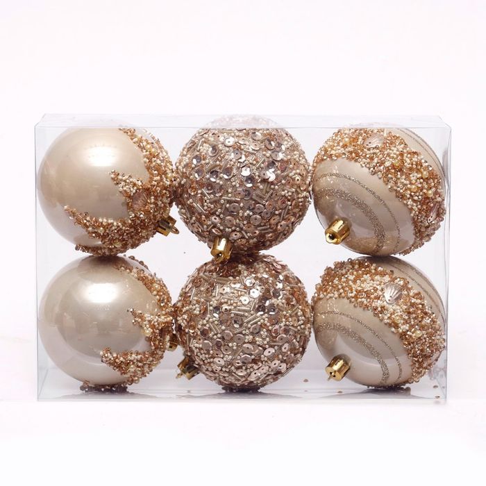 2023 plastic christmas ball bauble balls christmas ornament set with PVC Tube
