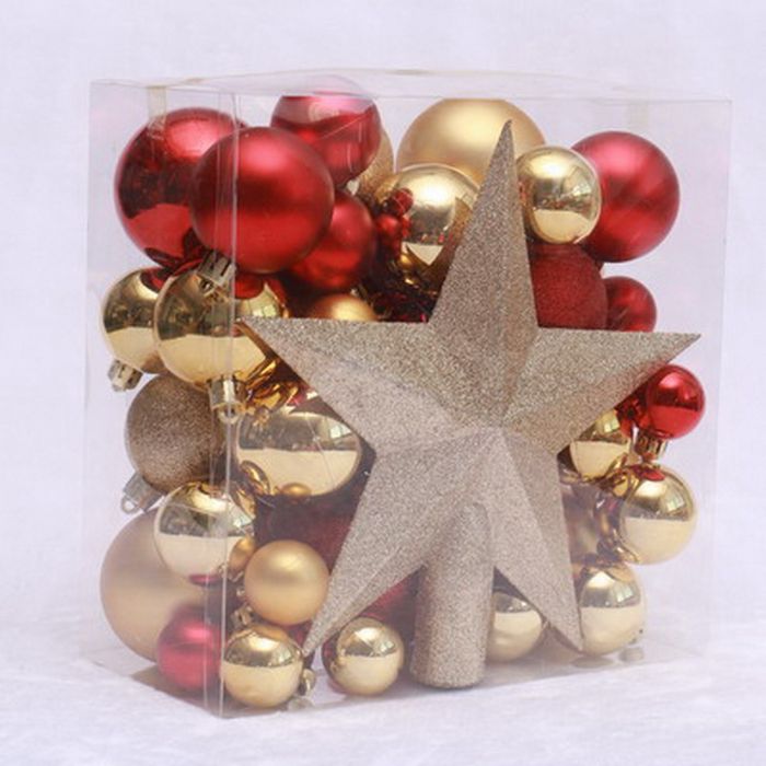 2023 plastic christmas ball bauble balls christmas custom ornament set with PVC Tube