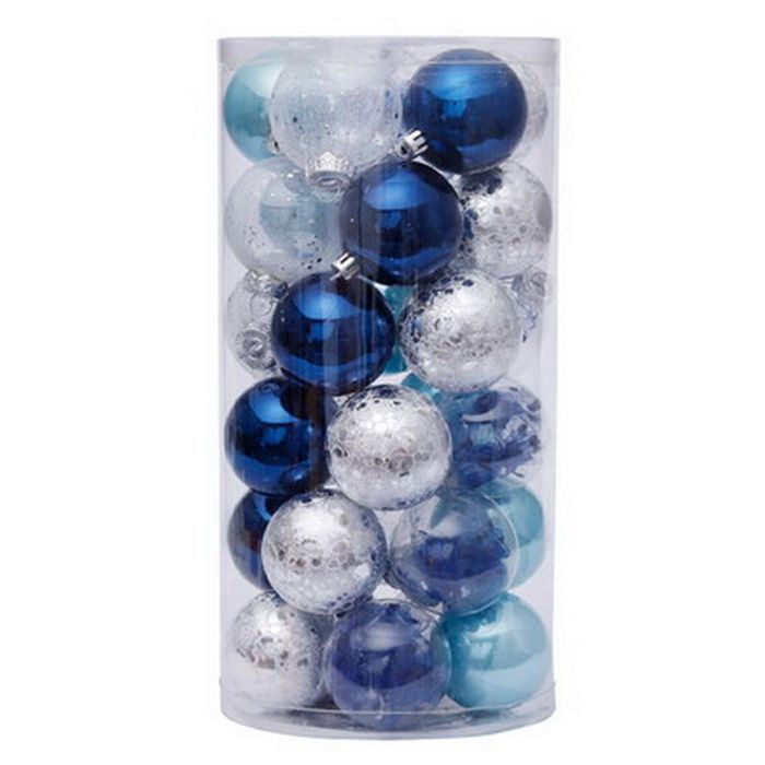 2023 plastic christmas ball bauble balls christmas custom ornament set with PVC Tube