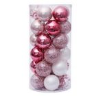 2023 plastic christmas ball bauble balls christmas custom ornament set with PVC Tube