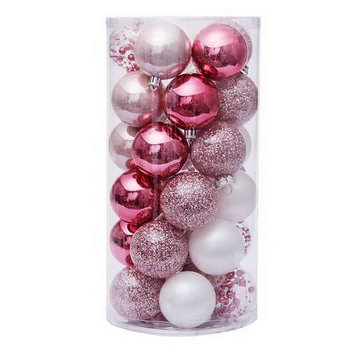 2023 plastic christmas ball bauble balls christmas custom ornament set with PVC Tube