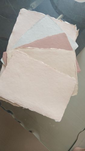 Natural handmade Dackle Edge paper Greatting Cards