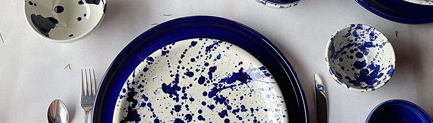 Eve Ceramics Range - Blue Splatter (updated)