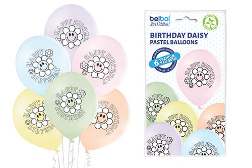 Birthay Daisy - Pastel balloons