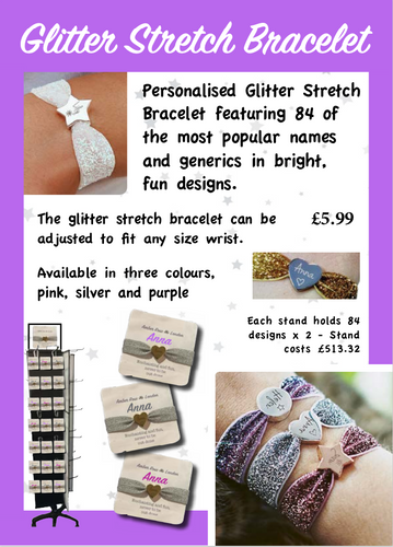 Personalised Glitter Bracelet