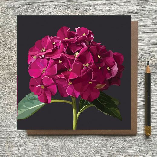 Botanical Golds - Pink Hydrangea