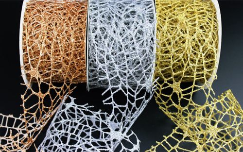 Glitter Mesh Ribbon