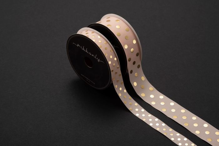 Rose Quartz Polka Ribbon