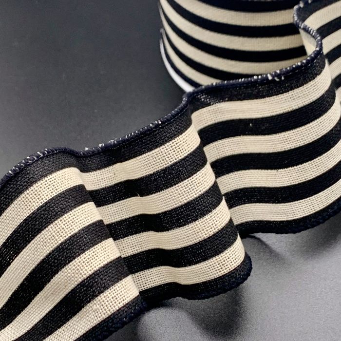 Black and White Stripe Ribbon