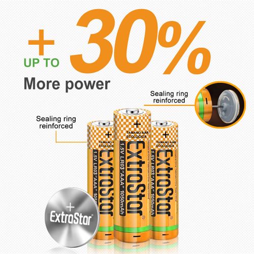 Extrastar AA AAA Batteries Simply Alkaline Long Lasting LR03, LR6