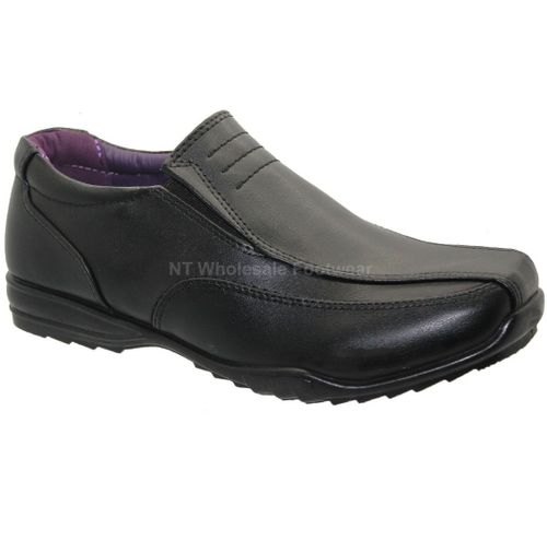 US Brass Comet Boys Slip On School Shoes
