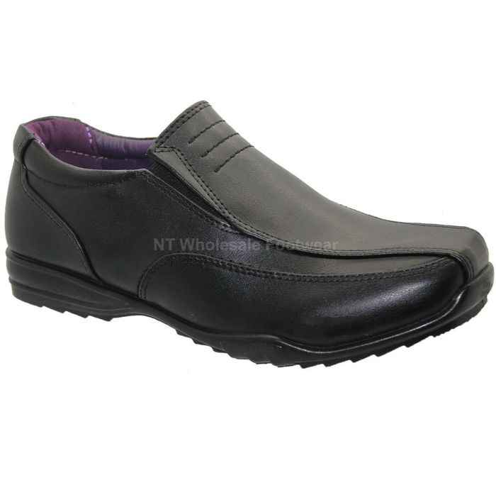US Brass Comet Boys Slip On School Shoes