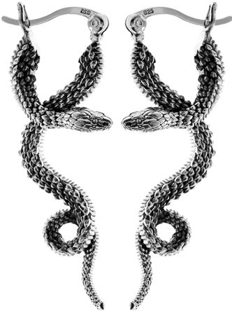 Sterling silver Snake earrings