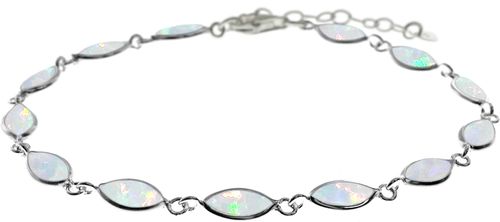Marquis opalique & sterling silver bracelet