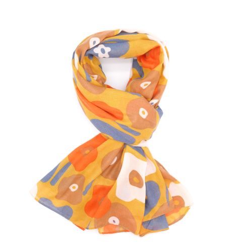Paint Splodge Scarf Mustard