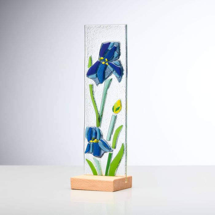 Flower Standing Glass Plaque