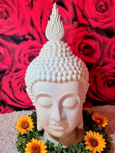 Luxory White Large Buddha Head