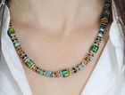Lampwork foil glass necklace