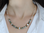 Glass twist cats eye necklace