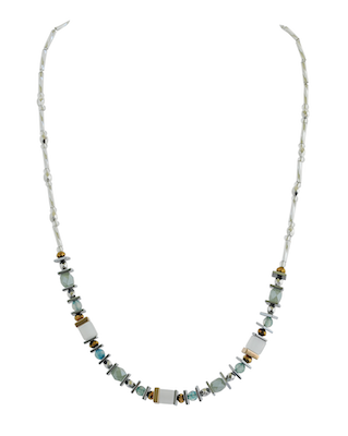 Glass twist cats eye necklace