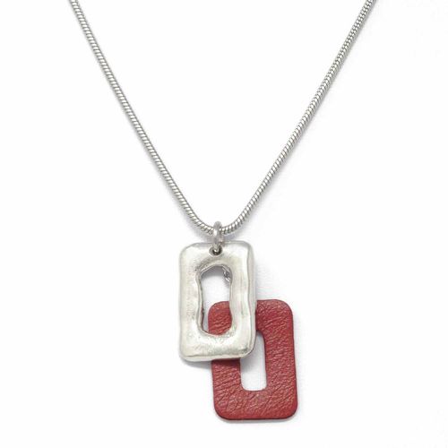 Sobo & Co Red Leather Necklace
