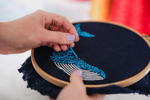 Whale Embroidery Kit