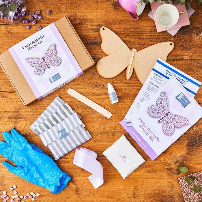 Pastel Butterfly Mosaic Craft Kit