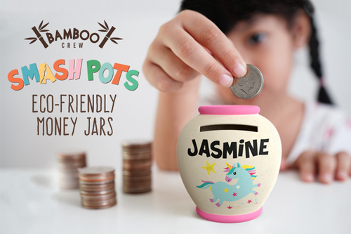 Bamboo Crew Smash Pots - eco-friendly money jars