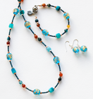 Leo: Foil glass and Agate set.