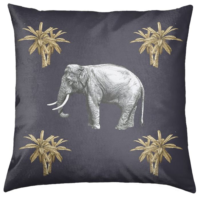 Elephant and Palm Tree